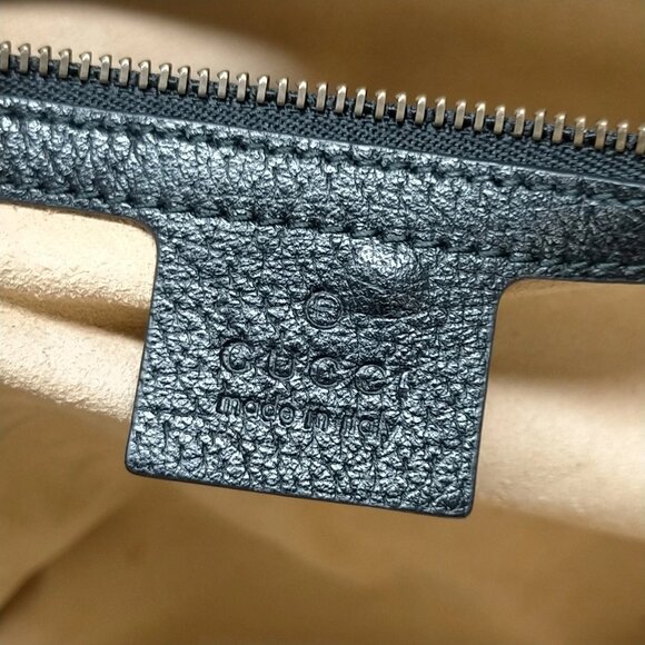 Gucci Hand Bag Sherry Line Black Leather mon995-100625 - Picture 14 of 16